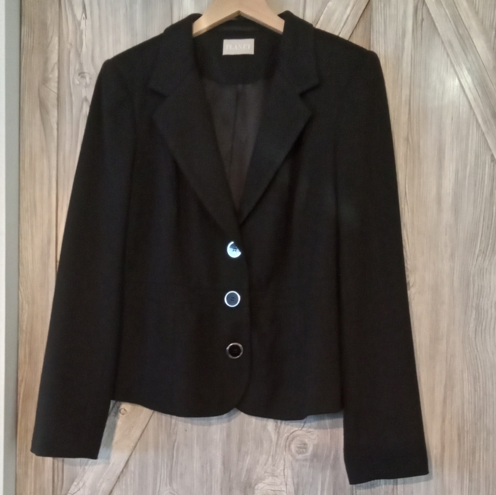 Planet UK Brand Black Knit Blazer 16